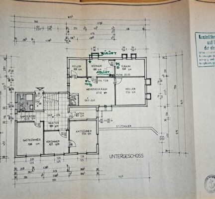 Pfarrhaus UG 1972